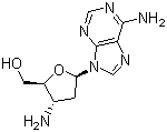 structure of CAS# 7403-25-0, 3'-Amino-2',3'-dideoxyadenosine