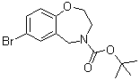 structure of CAS# 740842-73-3, 7-溴-2,3-二氢-1,4-苯并氧氮杂卓-4(5H)-羧酸叔丁酯