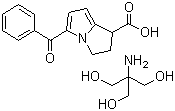 CAS # 74103-07-4, Ketorolac tris salt, (+/-)-5-Benzoyl-2,3-dihydro-1H-pyrrolizine-1-carboxylic acid tris(hydroxymethyl)methylamine salt, Toradol
