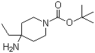 structure of CAS# 741687-07-0, 4-氨基-4-乙基哌啶-1-甲酸叔丁酯