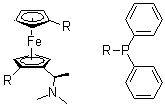 structure of CAS# 74311-56-1, (2S)-1-[(1R)-1-(二甲基氨基)乙基]-1',2-双(二苯基膦)二茂铁