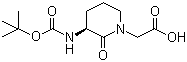 structure of CAS# 74411-97-5, (S)-2-(3-(叔丁氧羰基氨基)-2-氧代哌啶-1-基)乙酸