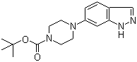 structure of CAS# 744219-43-0, 4-(1H-吲唑-6-基)哌嗪-1-甲酸叔丁酯