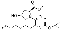 CAS 登录号：744250-68-8, (4S)-1-[(2S)-2-[[叔丁氧羰基]氨基]-1-氧代-8-壬烯基]-4-羟基-L-脯氨酸甲酯