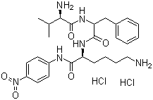 CAS 登录号：74551-31-8, D-缬氨酰-L-苯丙氨酰-L-赖氨酰对硝基苯胺二盐酸盐