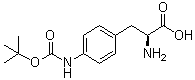 structure of CAS# 74578-48-6, 4-[[(1,1-二甲基乙氧基)羰基]氨基]-L-苯丙氨酸