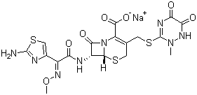 structure of CAS# 74578-69-1, Ceftriaxone sodium