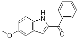 structure of CAS# 74588-78-6, (5-Methoxy-1H-indol-2-yl)phenylmethanone