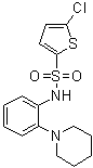 CAS 登录号：746609-35-8, 5-氯-N-[2-(1-哌啶基)苯基]-2-噻吩磺酰胺