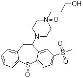 CAS 登录号：74667-83-7, 4-[10,11-二氢-8-(甲基磺酰基)-5-氧代二苯并[b,f]硫杂卓-10-基]-1-哌嗪丙醇 1-氧化物
