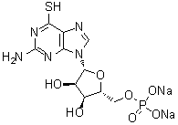 CAS 登录号：74686-78-5, 6-硫代-5'-鸟苷酸二钠盐
