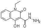 CAS 登录号：74693-62-2, 1-乙基-1,2-二氢-4-羟基-2-氧代-3-喹啉甲酰肼