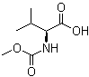 structure of CAS# 74761-42-5, N-(Methoxycarbonyl)-L-valine