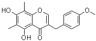 CAS # 74805-89-3, 5,7-Dihydroxy-3-[(4-methoxyphenyl)methyl]-6,8-dimethyl-4H-1-benzopyran-4-one
