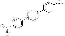 structure of CAS# 74852-61-2, 1-(4-甲氧基苯基)-4-(4-硝基苯基)哌嗪