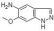 6-甲氧基-1H-吲唑-5-胺分子结构 (CAS 749223-61-8)