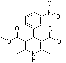 CAS # 74936-72-4, Methyl hydrogen 1,4-dihydro-2,6-dimethyl-4-(3-nitrophenyl)pyridine-3,5-dicarboxylate