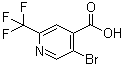 structure of CAS# 749875-16-9, 5-溴-2-(三氟甲基)-4-吡啶羧酸