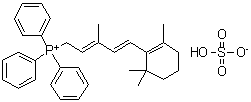 CAS 登录号：751-83-7, [3-甲基-5-(2,6,6-三甲基-1-环己烯-1-基)-2,4-戊二烯基]三苯基鏻硫酸氢盐