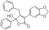 CAS 登录号：7512-78-9, 3-(1,3-苯并二氧杂环戊烯-5-基)-5-羟基-5-苯基-4-苄基-2(5H)-呋喃酮