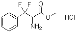 structure of CAS# 75149-43-8, beta,beta-二氟苯丙氨酸甲酯盐酸盐