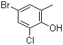 structure of CAS# 7530-27-0, 4-Bromo-2-chloro-6-methylphenol