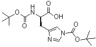 CAS # 75498-93-0, N,N'-Di(tert-Butoxycarbonyl)-D-histidine, N,1-Bis[(1,1-dimethylethoxy)carbonyl]-D-histidine