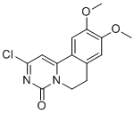CAS # 75535-96-5, 2-Chloro-6,7-dihydro-9,10-dimethoxy-4H-pyrimido[6,1-a]isoquinolin-4-one, 2-Chloro-9,10-dimethoxy-6,7-dihydro-4H-pyrimido[6,1-a]isoquinolin-4-one