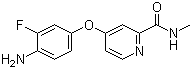structure of CAS# 757251-39-1, 4-(4-氨基-3-氟苯氧基)-N-甲基吡啶-2-甲酰胺