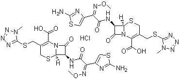 structure of CAS# 75738-58-8, Cefmenoxime hydrochloride