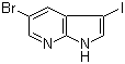 structure of CAS# 757978-18-0, 5-溴-3-碘-1H-吡咯并[2,3-b]吡啶