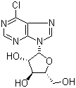 structure of CAS# 7596-60-3, 6-氯-9-(beta-D-阿拉伯呋喃糖基)嘌呤