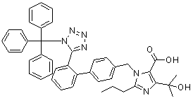 structure of CAS# 761404-85-7, 三苯甲基奥美沙坦