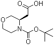 structure of CAS# 761460-03-1, (R)-4-Boc-3-吗啉乙酸