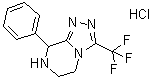 8-Phenyl-3-(trifluoromethyl)-5,6,7,8-tetrahydro-[1,2,4]triazolo[4,3-a]pyrazine hydrochloride molecular structure (CAS 762240-94-8)