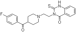 CAS # 76330-71-7, Altanserin, 3-[2-[4-(4-Fluorobenzoyl)piperidin-1-yl]ethyl]-2-sulfanylidene-1H-quinazolin-4-one