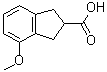 structure of CAS# 76413-91-7, 2,3-二氢-4-甲氧基-1H-茚-2-羧酸
