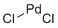 Palladium chloride molecular structure (CAS 7647-10-1)
