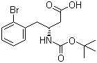 structure of CAS# 765263-36-3, N-叔丁氧羰基-(R)-3-氨基-4-(2-溴苯基)丁酸