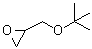 CAS # 7665-72-7, 2-(tert-Butoxymethyl)oxirane, 1-tert-Butoxy-2,3-epoxypropane, 2,3-Epoxypropyl-tert-butyl ether, 2-(tert-Butoxymethyl)oxirane, 2-Trimethylmethoxymethyloxirane, 3-tert-Butoxy-1,2-epoxypropane, Glycidyl tert-butyl ether, tert-Butyl 2,3-epoxypropyl ether, tert-Butyl glycidyl ether