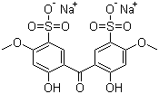 structure of CAS# 76656-36-5, 2,2'-二羟基-4,4'-二甲氧基二苯甲酮-5,5'-二磺酸钠