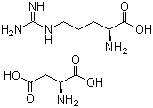 CAS # 7675-83-4, L-Arginine L-aspartate, (2S)-2-aminobutanedioic acid,(2S)-2-amino-5-(diaminomethylideneamino)pentanoic acid