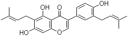CAS 登录号：76754-24-0, Lupalbigenin, 5,7,4'-三羟基-6,3'-二异戊烯基异黄酮