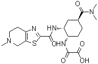 structure of CAS# 767625-11-6, [[(1S,2R,4S)-4-[(二甲基氨基)羰基]-2-[[(4,5,6,7-四氢-5-甲基噻唑并[5,4-c]吡啶-2-基)羰基]氨基]环己基]氨基]氧代乙酸