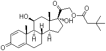 structure of CAS# 7681-14-3, 丁乙酸泼尼松龙