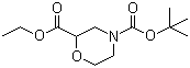 structure of CAS# 768371-16-0, 2,4-吗啉二羧酸 4-叔丁酯 2-乙酯