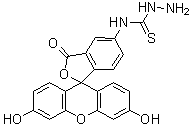 structure of CAS# 76863-28-0, 荧光素-5-硫代氨基甲酰肼