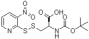structure of CAS# 76880-29-0, N-(tert-Butyloxycarbonyl)-S-(3-nitro-2-pyridinesulfenyl)-L-cysteine