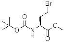 structure of CAS# 76969-87-4, (S)-4-溴-2-(叔丁氧羰基氨基)丁酸甲酯