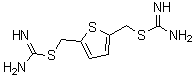 structure of CAS# 769856-81-7, [5-(甲脒基硫基甲基)噻吩-2-基]甲基氨基硫代亚氨甲酸酯